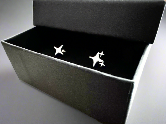Silver Star Earings