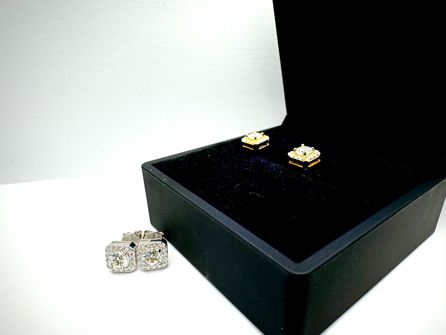 Square Moissanite Earings