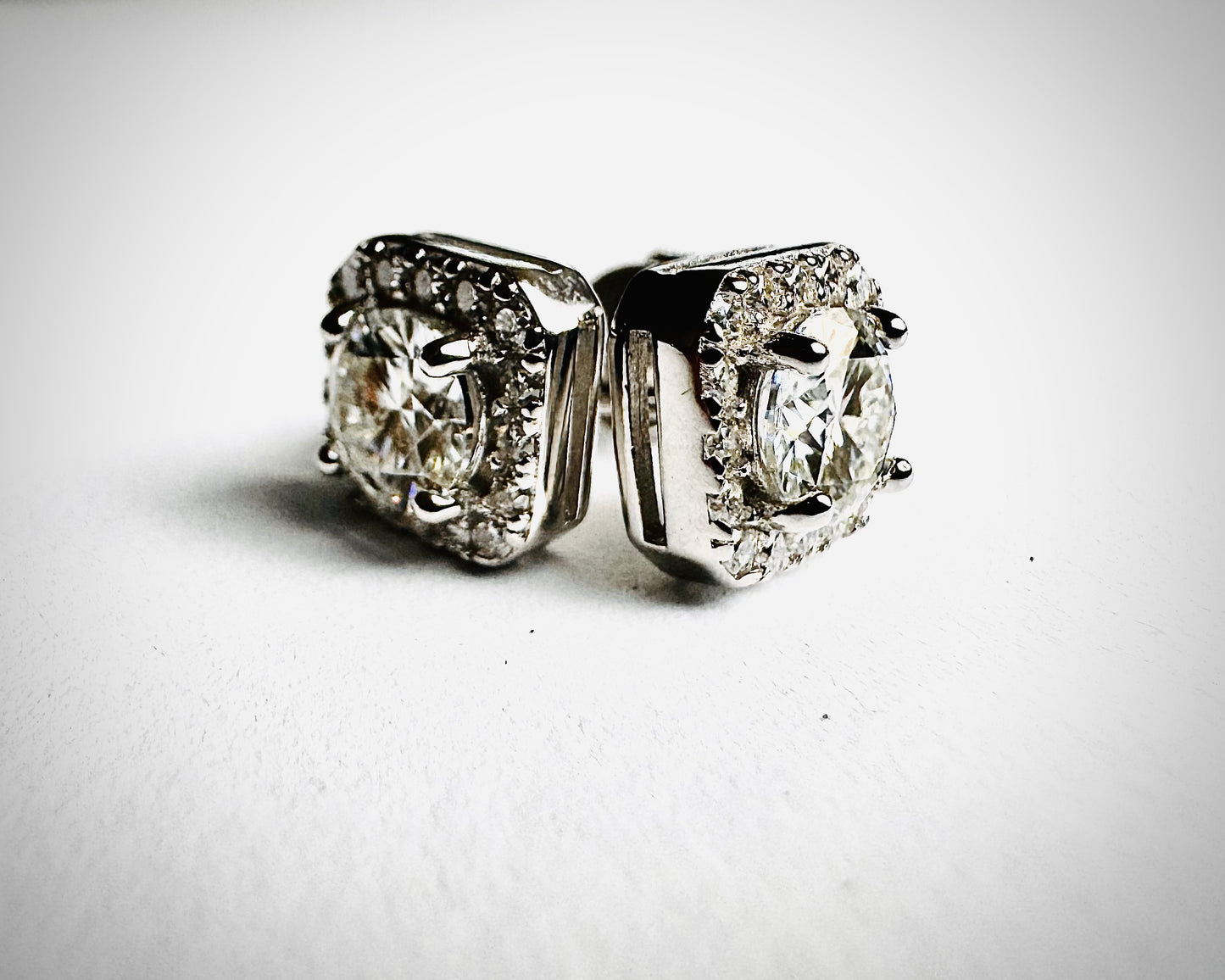 Square Moissanite Earings