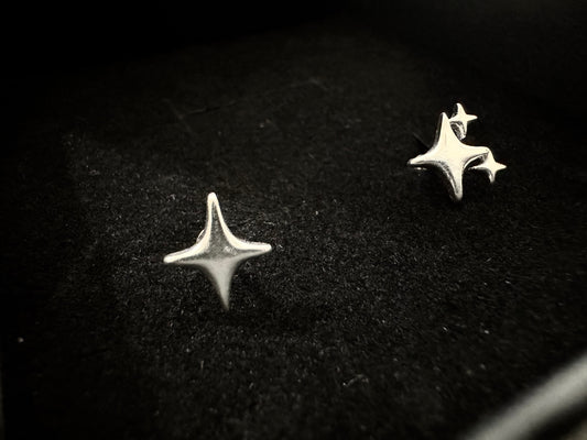 Silver Star Earings