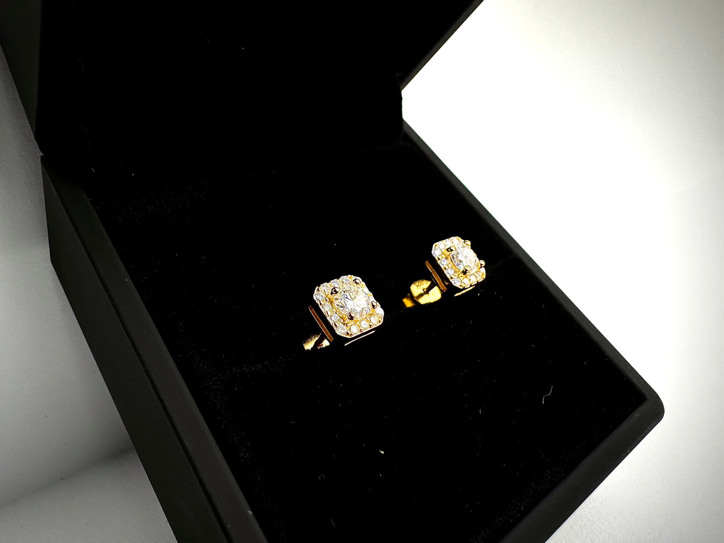 Square Moissanite Earings