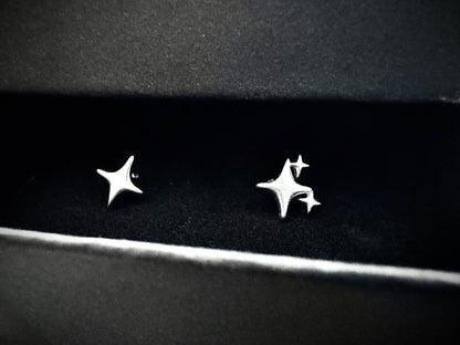 Silver Star Earings