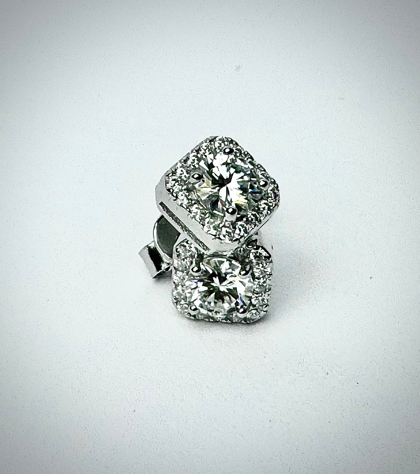 Square Moissanite Earings