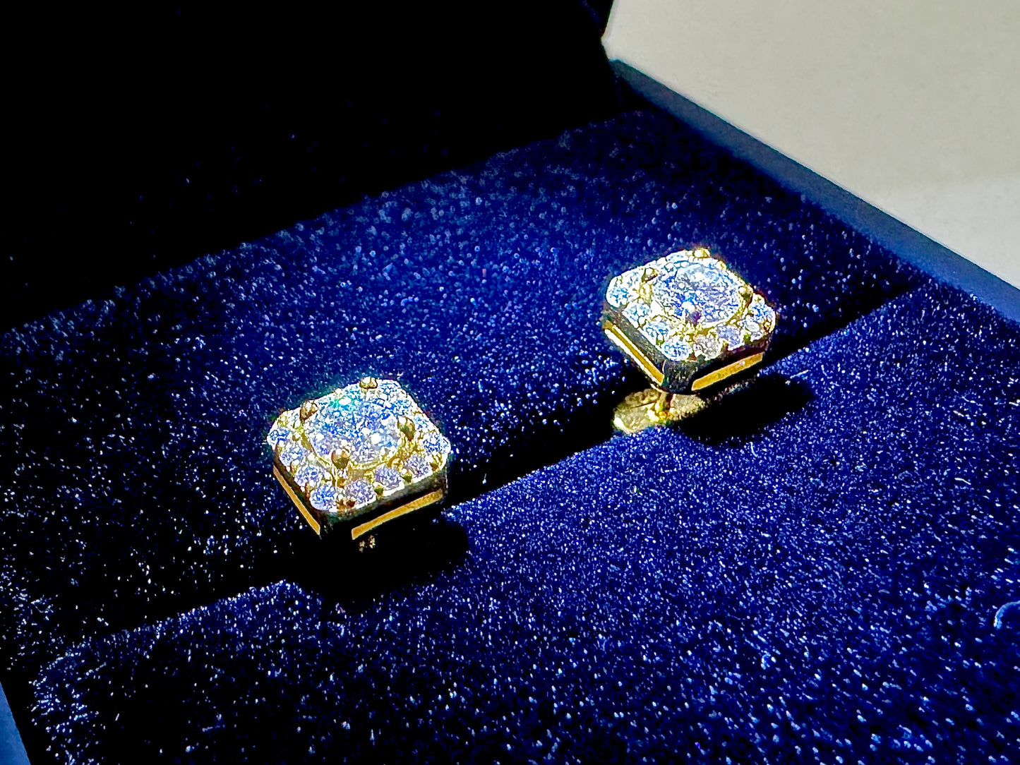 Square Moissanite Earings