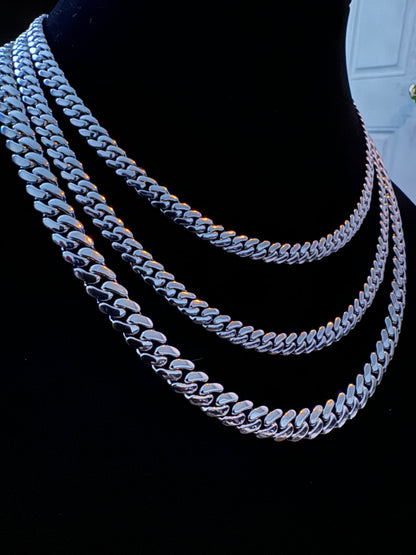 925 Silver Cuban link chains Ready to ship